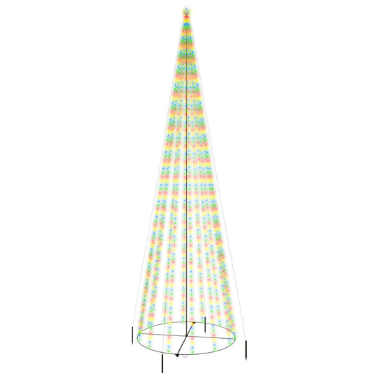 Vidaxl kegelkerstboom 1134 led's meerkleurig 230x800 cm