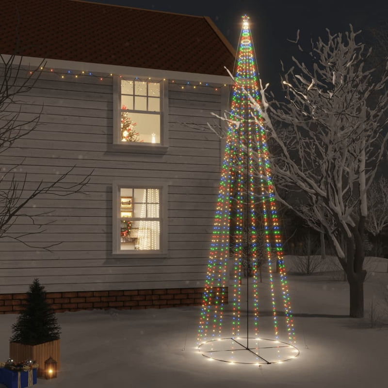 Load image into Gallery viewer, Vidaxl kegelkerstboom 1134 led's meerkleurig 230x800 cm

