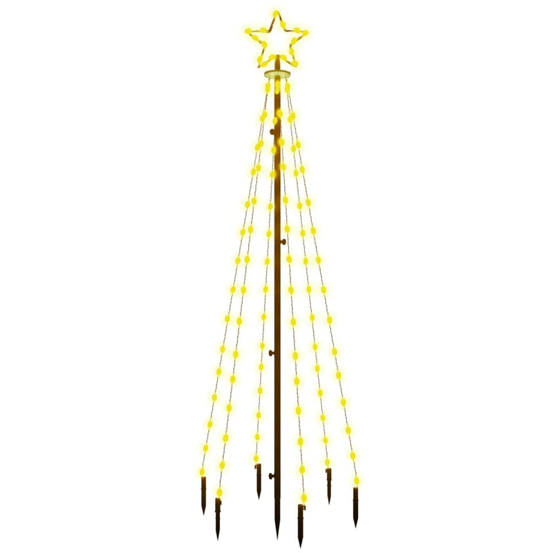 Load image into Gallery viewer, Vidaxl kerstboom met grondpin 108 led's warmwit 180 cm

