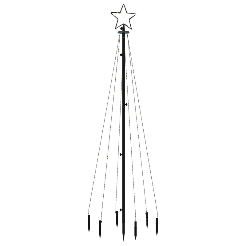 Load image into Gallery viewer, VidaXL Kerstboom met grondpin 108 LED's koudwit 180 cm
