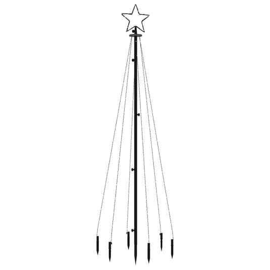 Vidaxl kerstboom met grondpin 108 led's blauw 180 cm