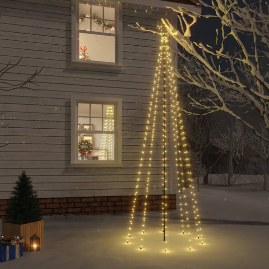 Vidaxl kerstboom met grondpin 310 led's warmwit 300 cm