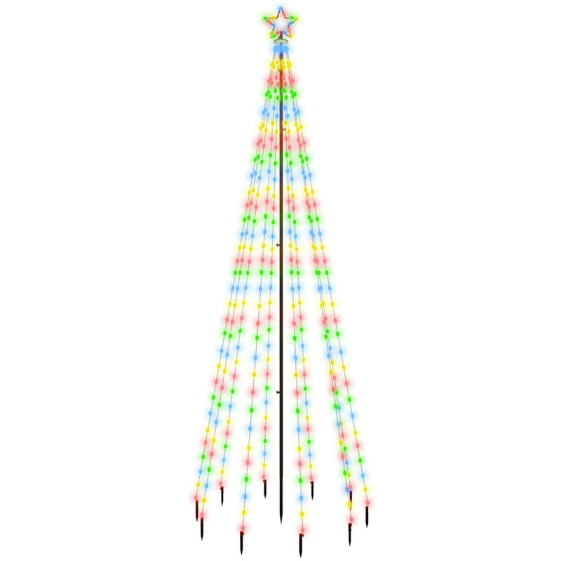 Load image into Gallery viewer, Vidaxl kerstboom met grondpin 310 led's meerkleurig 300 cm
