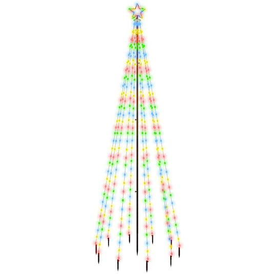 Vidaxl kerstboom met grondpin 310 led's meerkleurig 300 cm