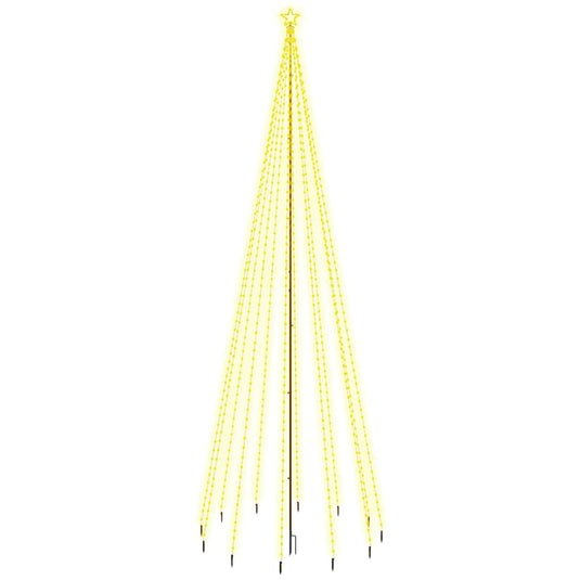 VidaXL Kerstboom met grondpin 732 LED's warmwit 500 cm