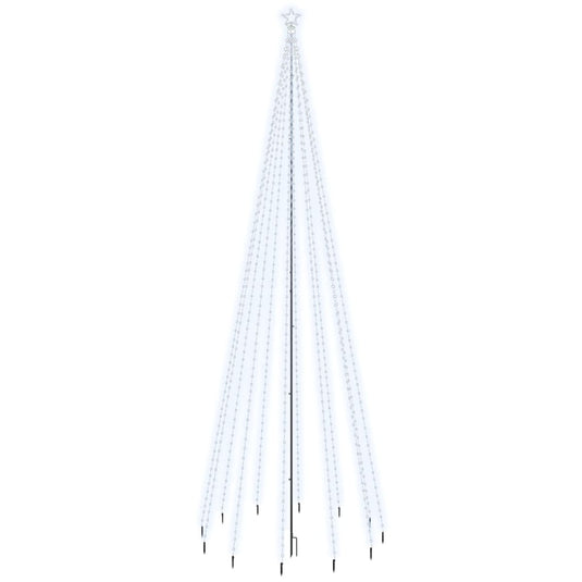 Vidaxl kerstboom met grondpin 732 led's koudwit 500 cm