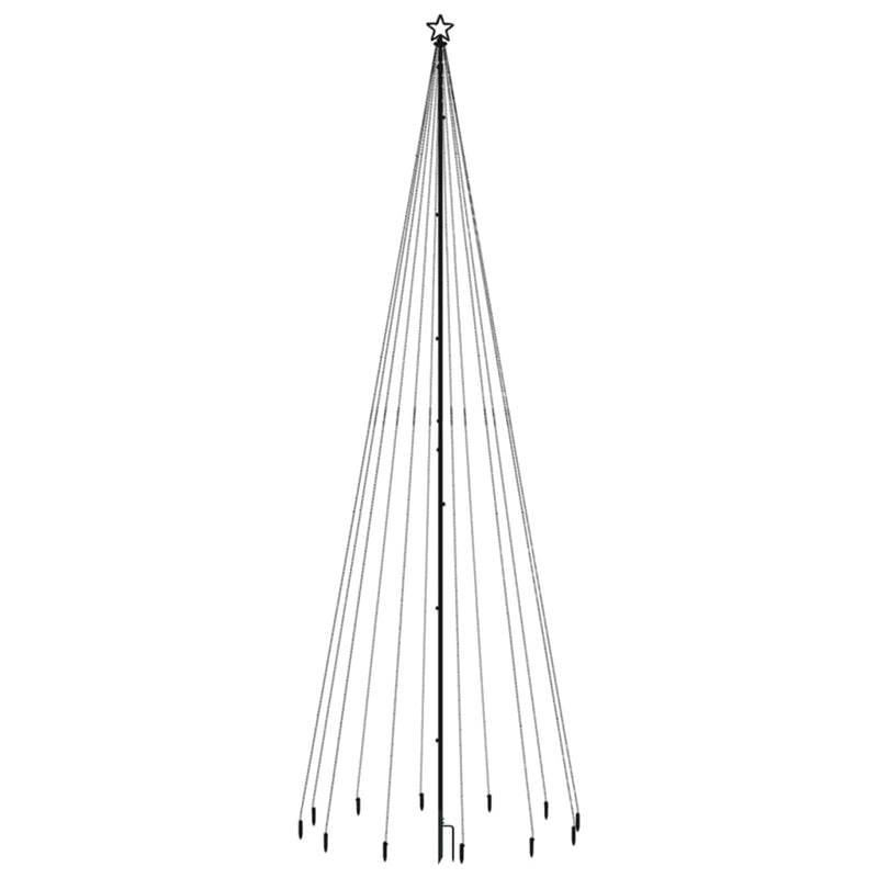 Chargez l'image dans la visionneuse de la galerie, Vidaxl kerstboom met grondpin 732 led's koudwit 500 cm
