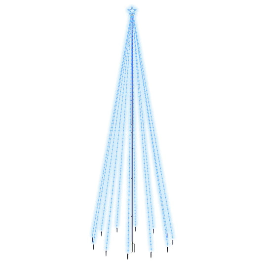Vidaxl kerstboom met grondpin 732 led's blauw 500 cm