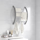 VidaXL Handdoekenrek met haken 56x16x72 cm aluminium zilverkleurig