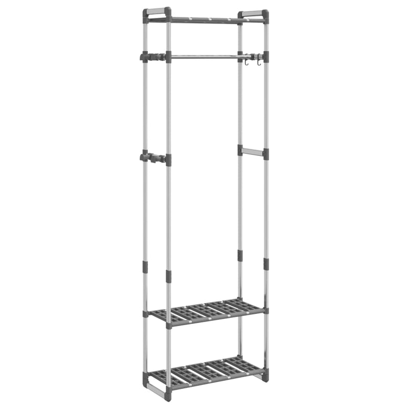 Load image into Gallery viewer, Vidaxl kledingrek 3-laags 59x29x192 cm aluminium zilverkleurig
