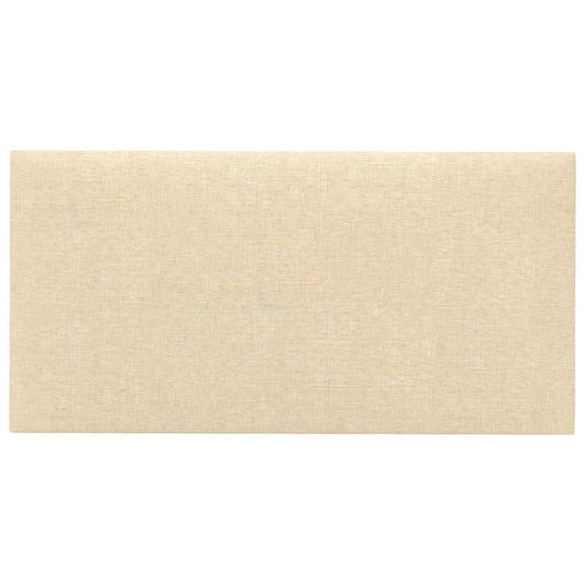Vidaxl wandpanelen 12 st 0,54 m² 30x15 cm stof crèmekleurig