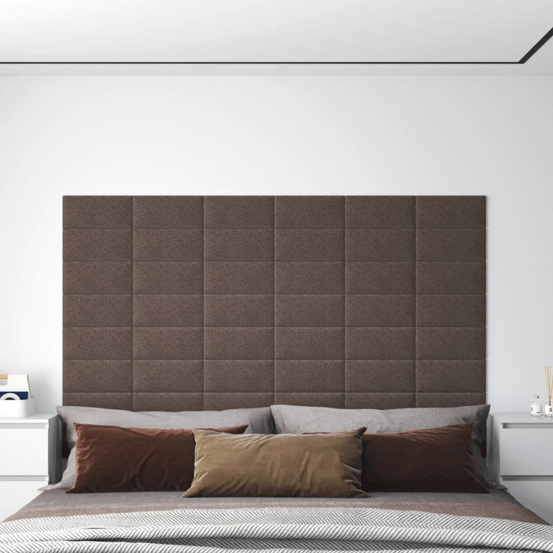 Load image into Gallery viewer, VidaXL Wandpanelen 12 st 0,54 m² 30x15 cm stof taupe
