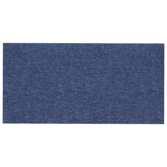 Vidaxl wandpanelen 12 st 0,54 m² 30x15 cm stof blauw