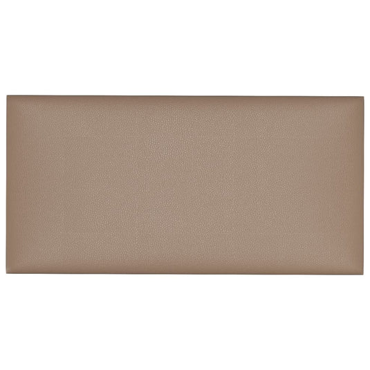 Vidaxl wandpanelen 12 st 0,54 m² 30x15 cm kunstleer cappuccinokleurig