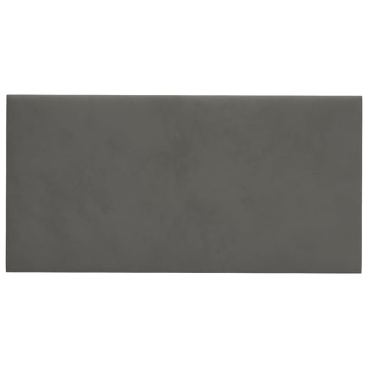 Vidaxl wandpanelen 12 st 0,54 m² 30x15 cm fluweel donkergrijs