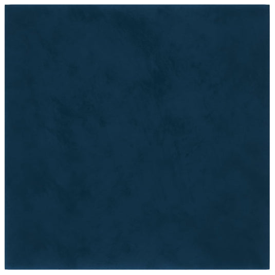 Vidaxl wandpanelen 12 st 1,08 m² 30x30 cm fluweel blauw