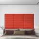 Vidaxl wandpanelen 12 st 1,08 m² 60x15 cm kunstleer rood