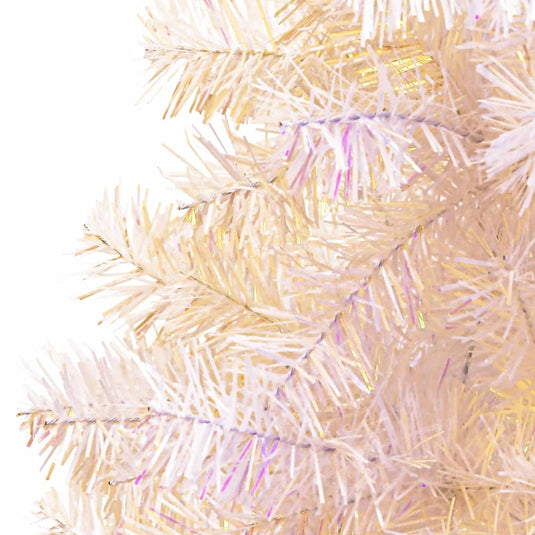 Vidaxl kunstkerstboom met iriserende uiteinden 150 cm pvc wit