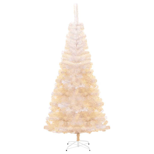 Vidaxl kunstkerstboom met iriserende uiteinden 180 cm pvc wit