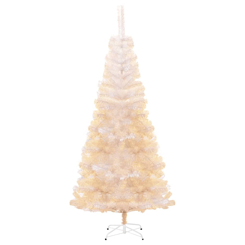 Load image into Gallery viewer, Vidaxl kunstkerstboom met iriserende uiteinden 210 cm pvc wit

