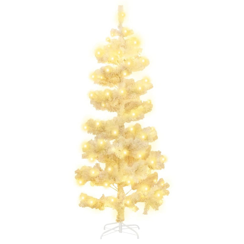 Load image into Gallery viewer, Vidaxl kunstkerstboom met verlichting en standaard 180 cm pvc wit
