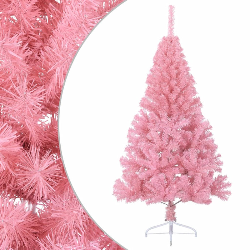 Load image into Gallery viewer, Vidaxl kunstkerstboom met standaard half 150 cm pvc roze

