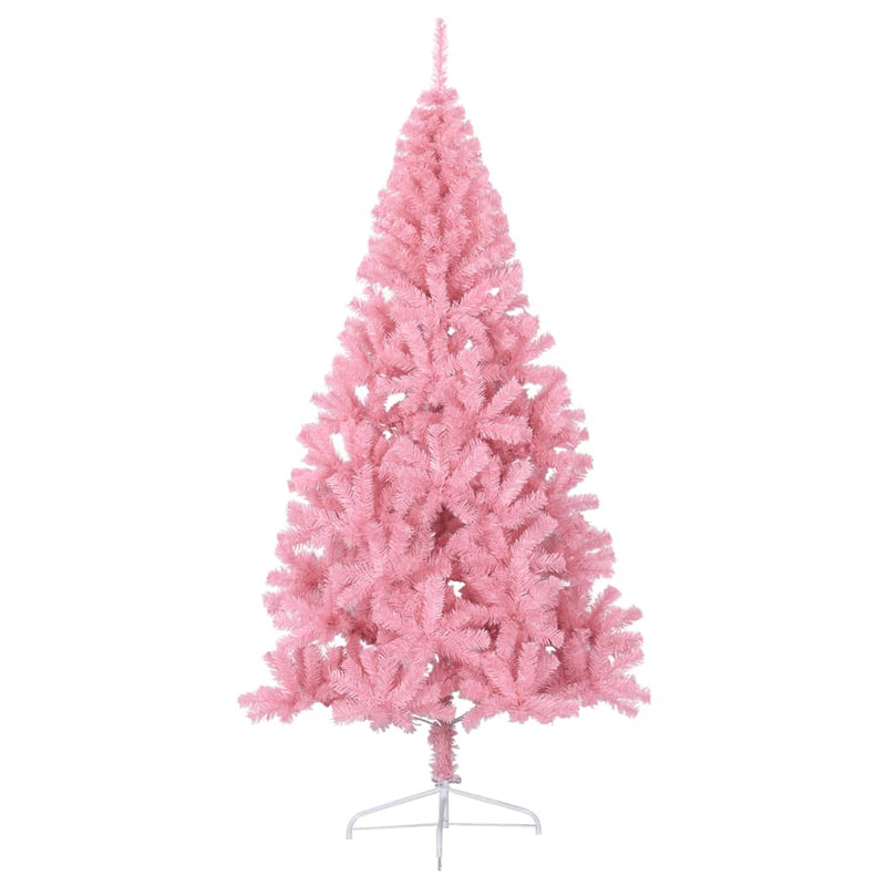 Load image into Gallery viewer, Vidaxl kunstkerstboom met standaard half 210 cm pvc roze
