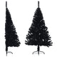 Vidaxl kunstkerstboom met standaard half 120 cm pvc zwart
