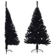 Vidaxl kunstkerstboom met standaard half 150 cm pvc zwart