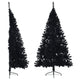Vidaxl kunstkerstboom met standaard half 180 cm pvc zwart