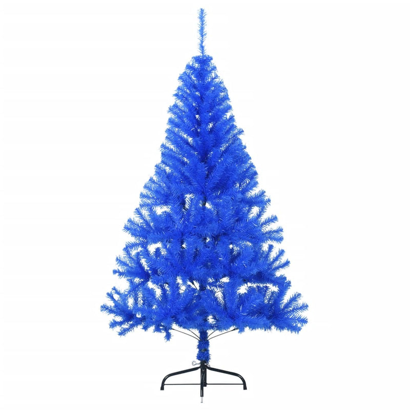 Load image into Gallery viewer, Vidaxl kunstkerstboom met standaard half 120 cm pvc blauw
