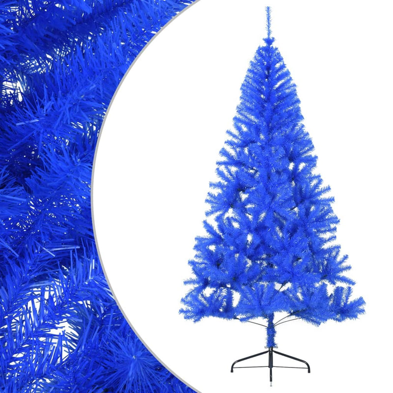 Load image into Gallery viewer, Vidaxl kunstkerstboom met standaard half 180 cm pvc blauw

