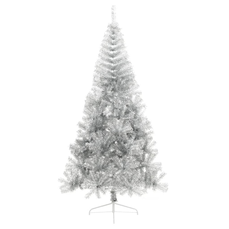 Load image into Gallery viewer, Vidaxl kunstkerstboom half met standaard 240 cm pet zilverkleurig
