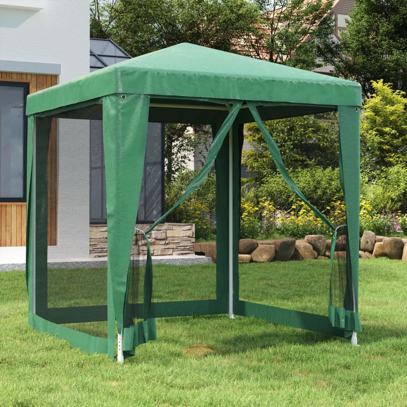 Load image into Gallery viewer, Vidaxl partytent met 4 mesh zijwanden 2x2 m hdpe groen
