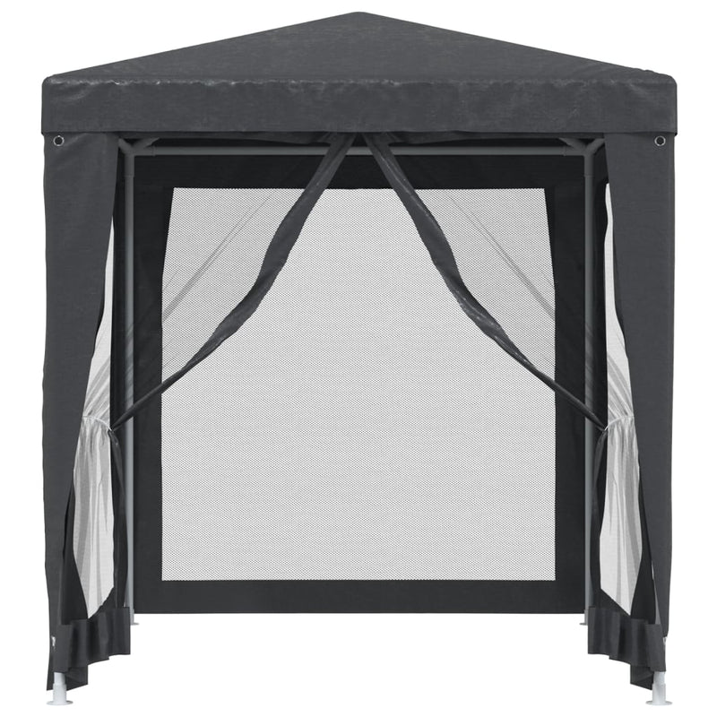 Load image into Gallery viewer, Vidaxl partytent met 4 mesh zijwanden 2x2 m hdpe antracietkleurig
