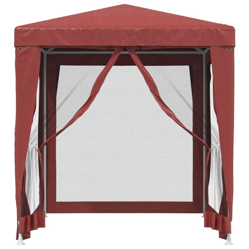 Load image into Gallery viewer, Vidaxl partytent met 4 mesh zijwanden 2x2 m hdpe rood
