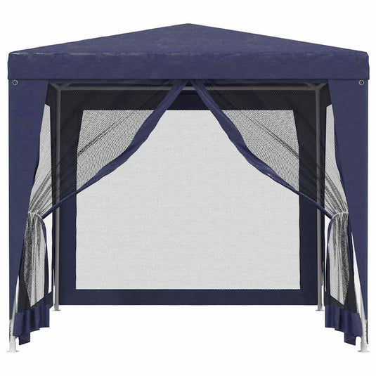 Vidaxl partytent met 4 mesh zijwanden 2,5x2,5 m hdpe blauw
