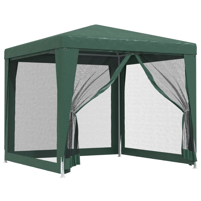 Load image into Gallery viewer, Vidaxl partytent met 4 mesh zijwanden 2,5x2,5 m hdpe groen
