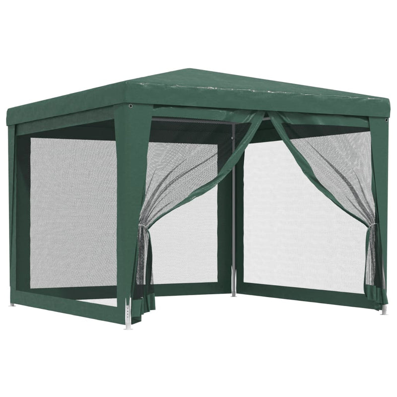 Load image into Gallery viewer, Vidaxl partytent met 4 mesh zijwanden 3x3 m hdpe groen
