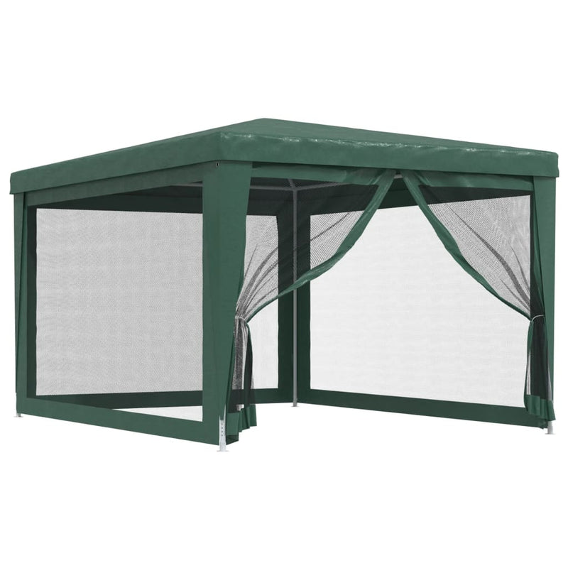 Load image into Gallery viewer, Vidaxl partytent met 4 mesh zijwanden 3x4 m hdpe groen

