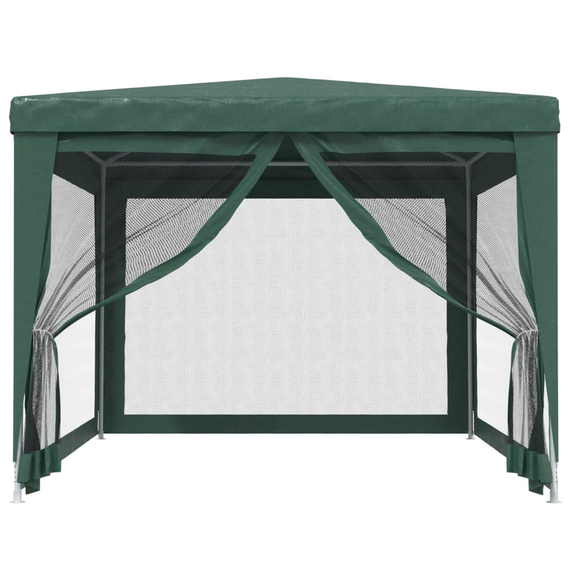 Load image into Gallery viewer, Vidaxl partytent met 4 mesh zijwanden 3x4 m hdpe groen
