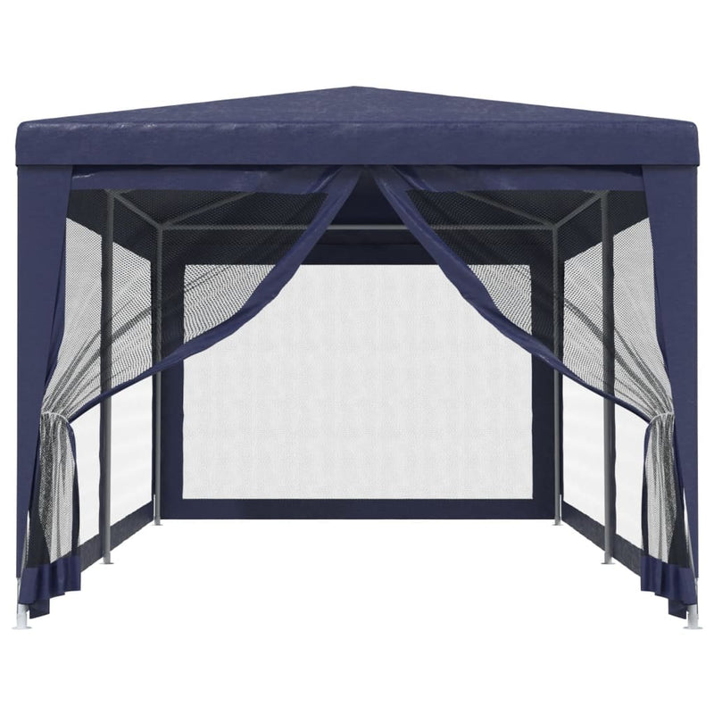 Load image into Gallery viewer, Vidaxl partytent met 6 mesh zijwanden 3x6 m hdpe blauw
