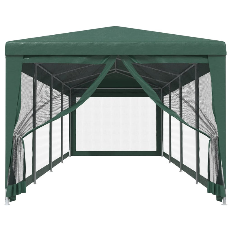 Load image into Gallery viewer, Vidaxl partytent met 10 mesh zijwanden 3x12 m hdpe groen
