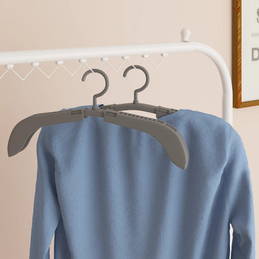 Vidaxl kledinghanger uittrekbaar 10 st grijs