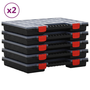 Vidaxl assortimentsdozen 10 st 40x30x5 cm polypropeen