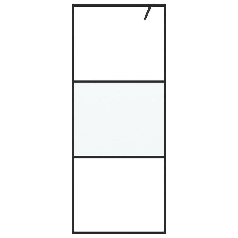 Load image into Gallery viewer, Vidaxl inloopdouchewand 80x195 cm halfmat esg-glas zwart

