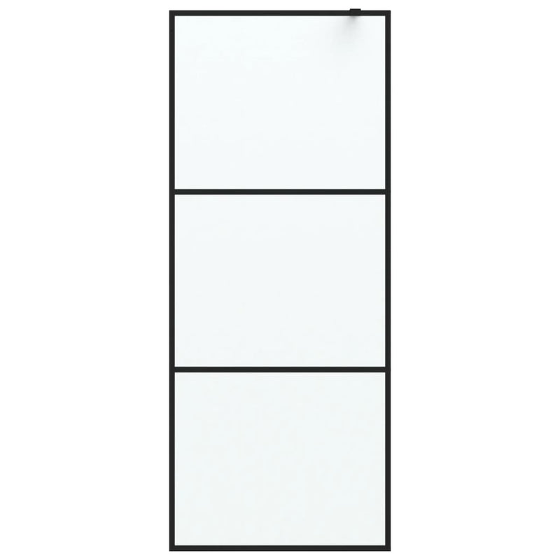 Load image into Gallery viewer, Vidaxl inloopdouchewand 80x195 cm mat esg-glas zwart
