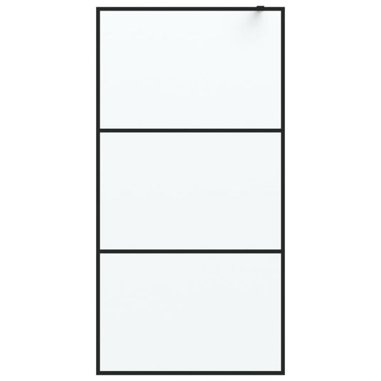 Vidaxl inloopdouchewand 100x195 cm mat esg-glas zwart