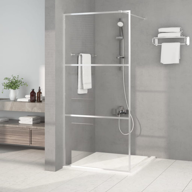 Load image into Gallery viewer, Vidaxl inloopdouchewand 90x195 cm transparant esg-glas zilverkleurig
