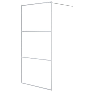 Vidaxl inloopdouchewand 100x195 cm transparant esg-glas zilverkleurig